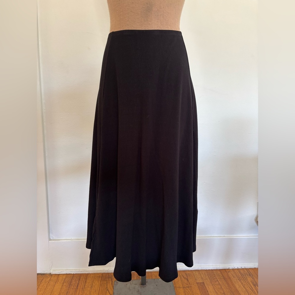 Reformation Black Maxi A-Line Skirt for Cocktail